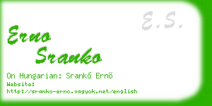 erno sranko business card